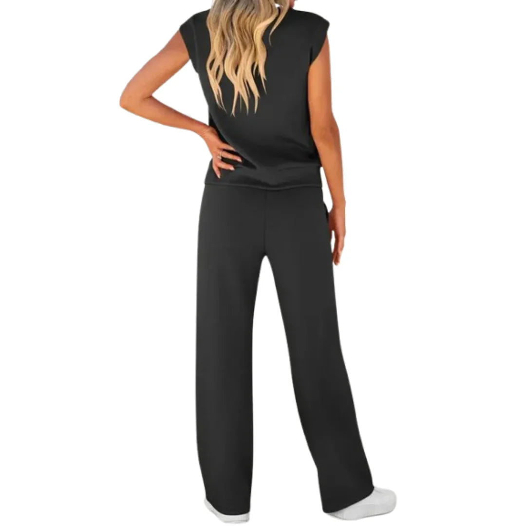 Women's Lounge Knit Set, Front Pintuck Seams