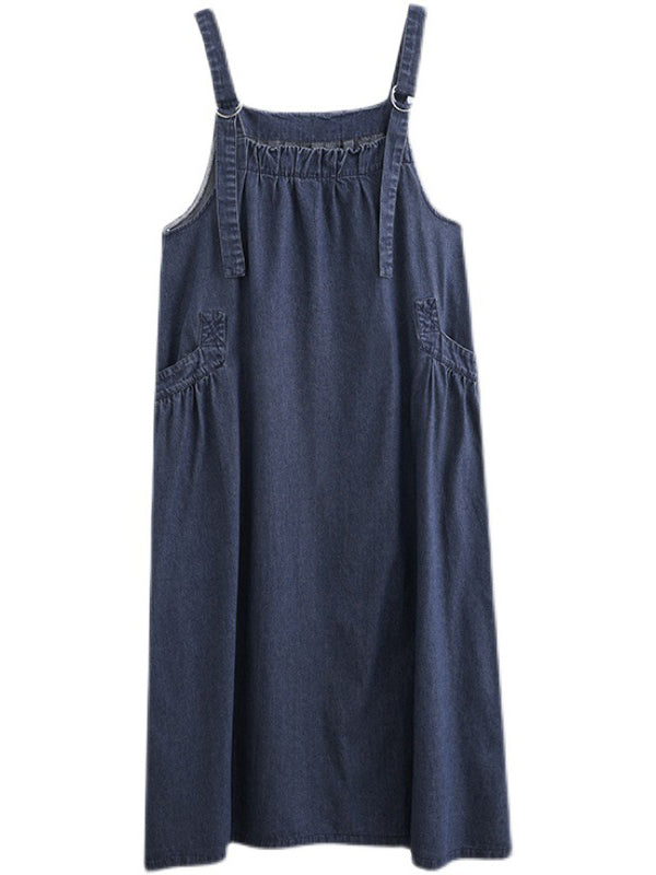 Women's Loose Fit Denim Overall Dress