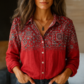 Isla Button-Down Shirt | Relaxed Fit Bandana Print Shirt