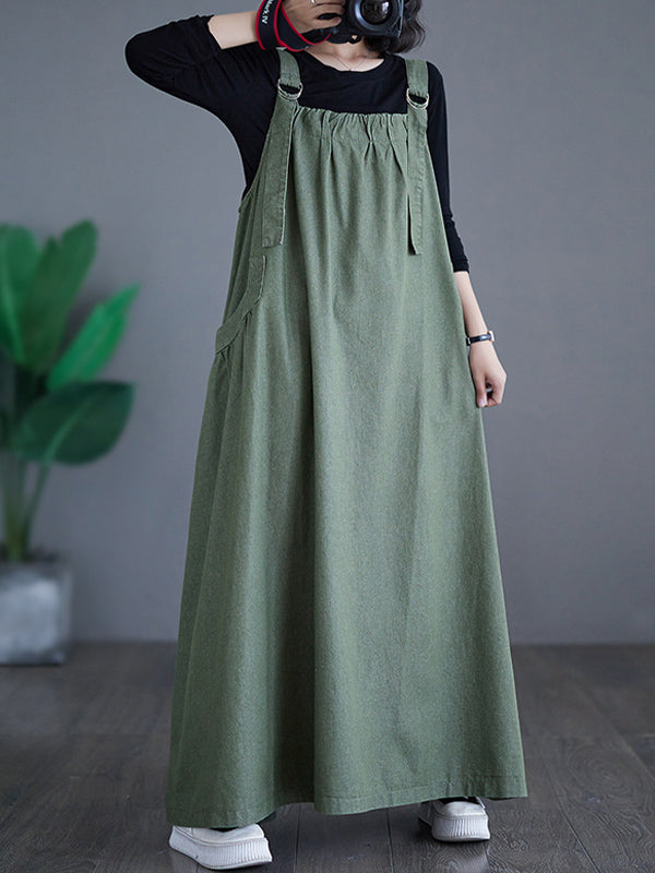 Women's Loose Fit Denim Overall Dress