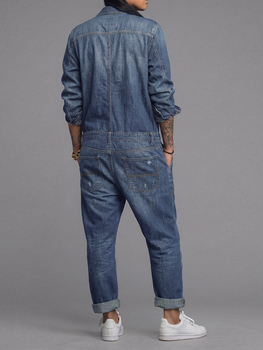 Women's Denim Overall with Loose Fit