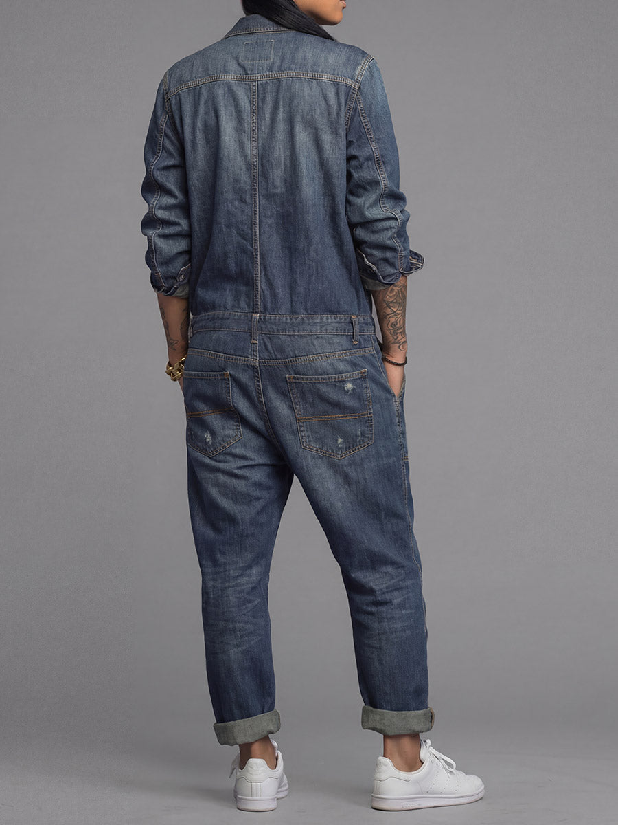 Women's Denim Overall with Loose Fit