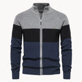André Ferran Colorblock Zip Cardigan