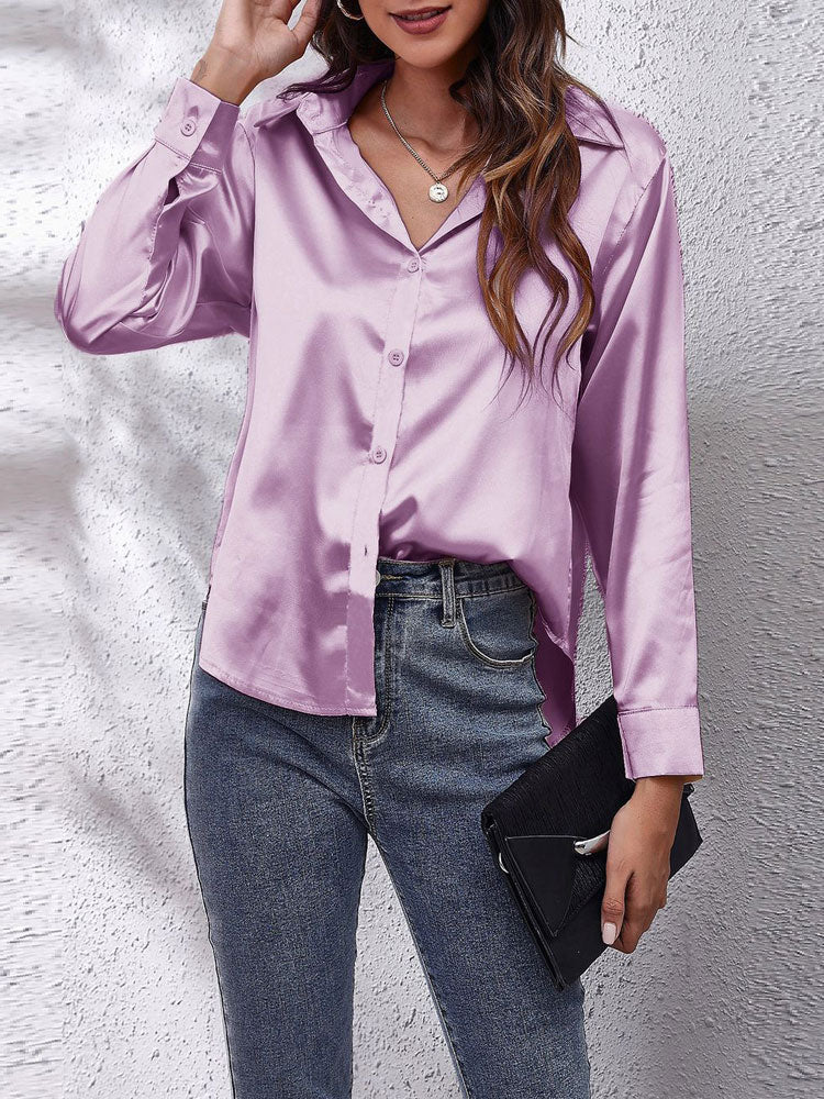 Catalina Shirt | Women’s Satin Finish Button-Up Shirt