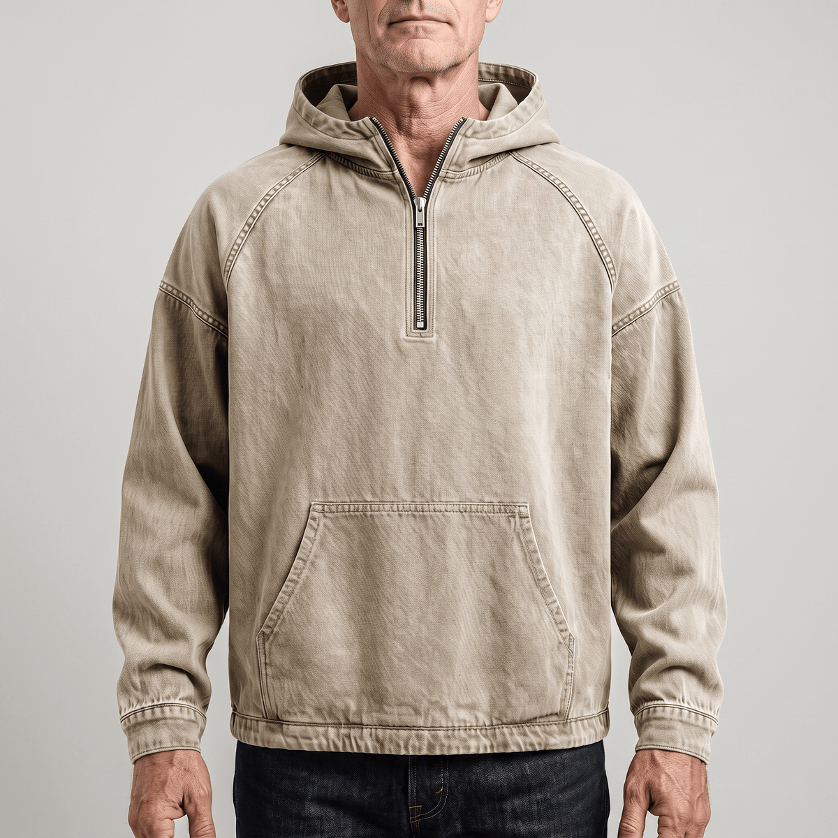 André Ferran Washed Denim Anorak
