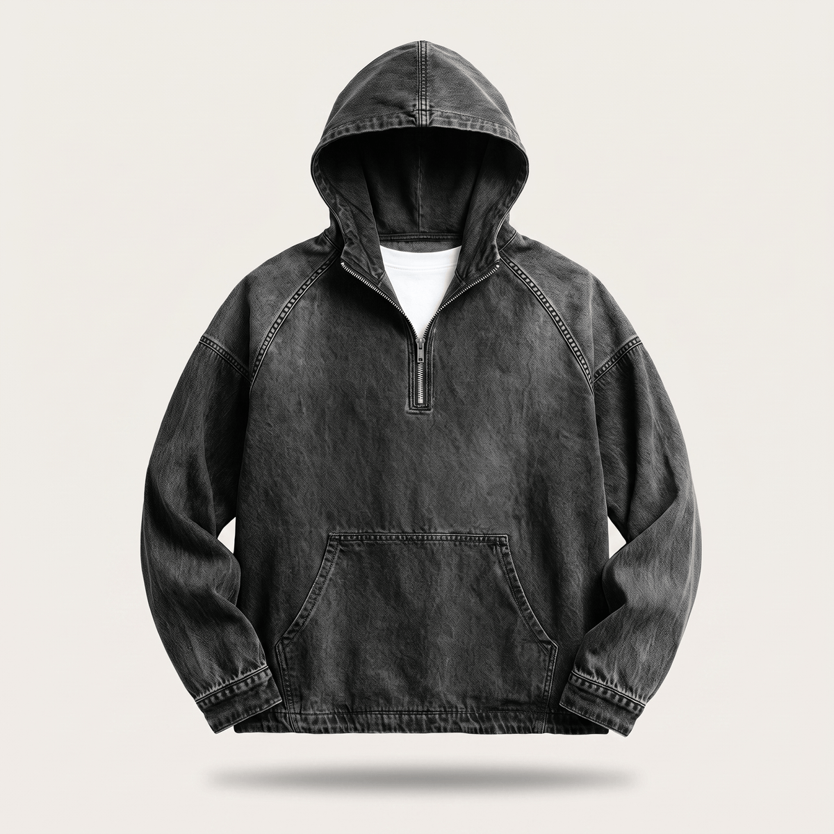 André Ferran Washed Denim Anorak