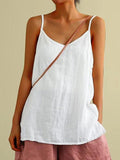 Jannat Top | Spaghetti Strap Summer Linen Top