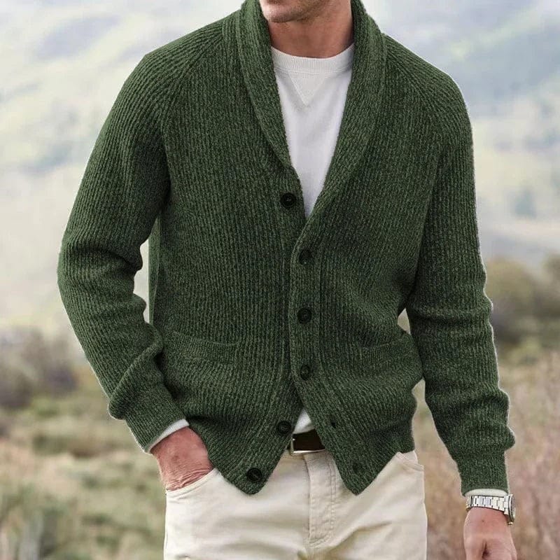 André Ferran Shawl-Collar Cardigan