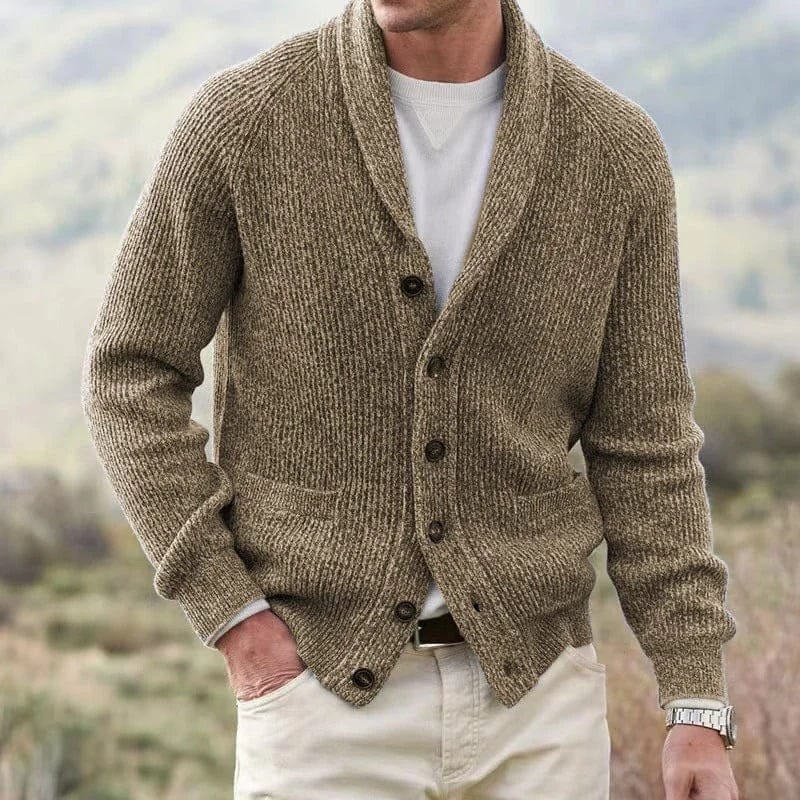André Ferran Shawl-Collar Cardigan