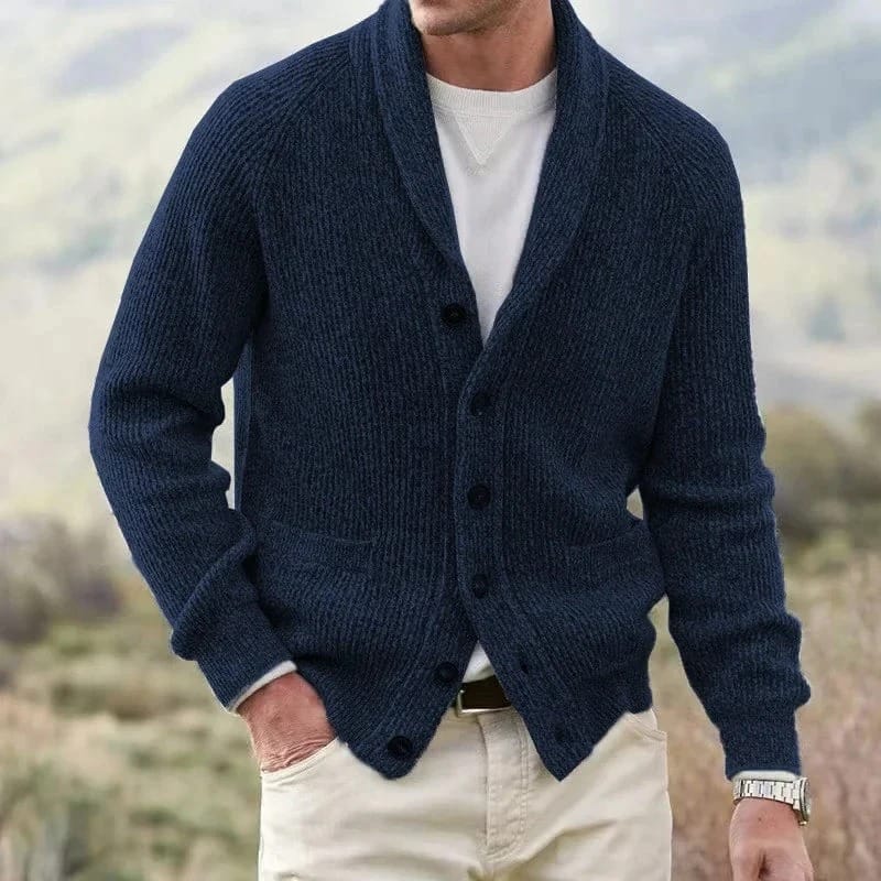 André Ferran Shawl-Collar Cardigan
