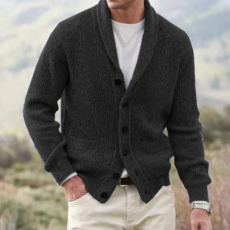 André Ferran Shawl-Collar Cardigan
