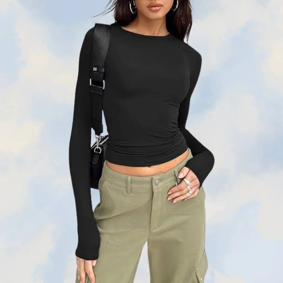 Lucinda Shirt | Casual Long Sleeve Crew Neck Shirt