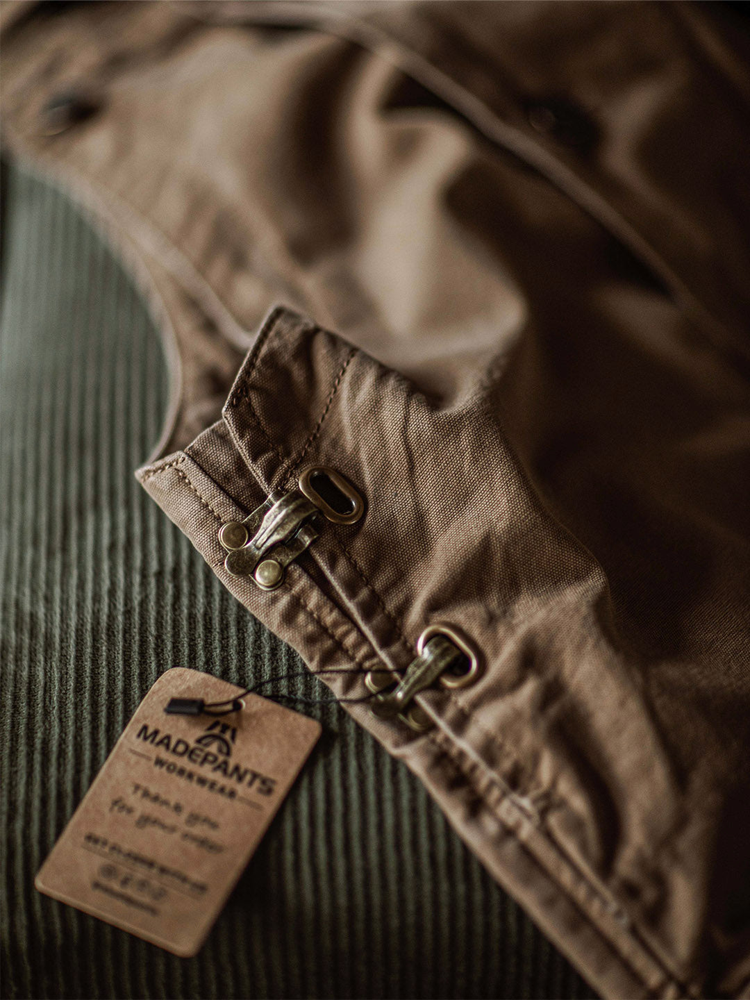 Canvas Overalls with Button Placket for Men