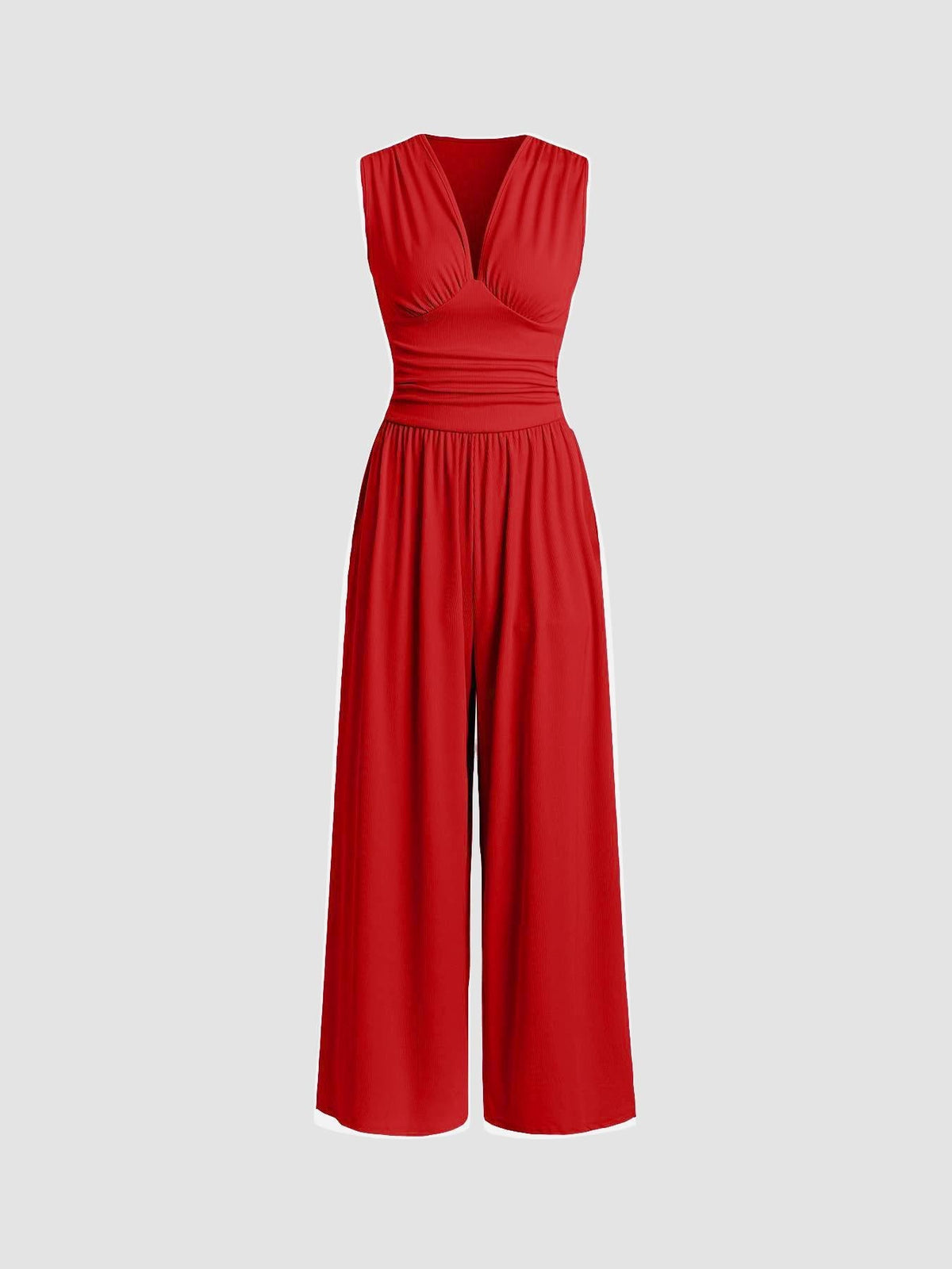 Women's Party Jumpsuit, Deep V-Neckline