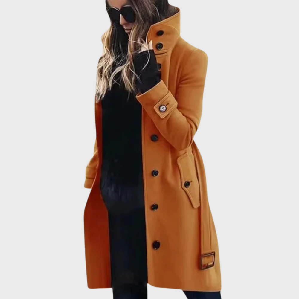 Aimee™ | Water-Repellent Long Trench Coat