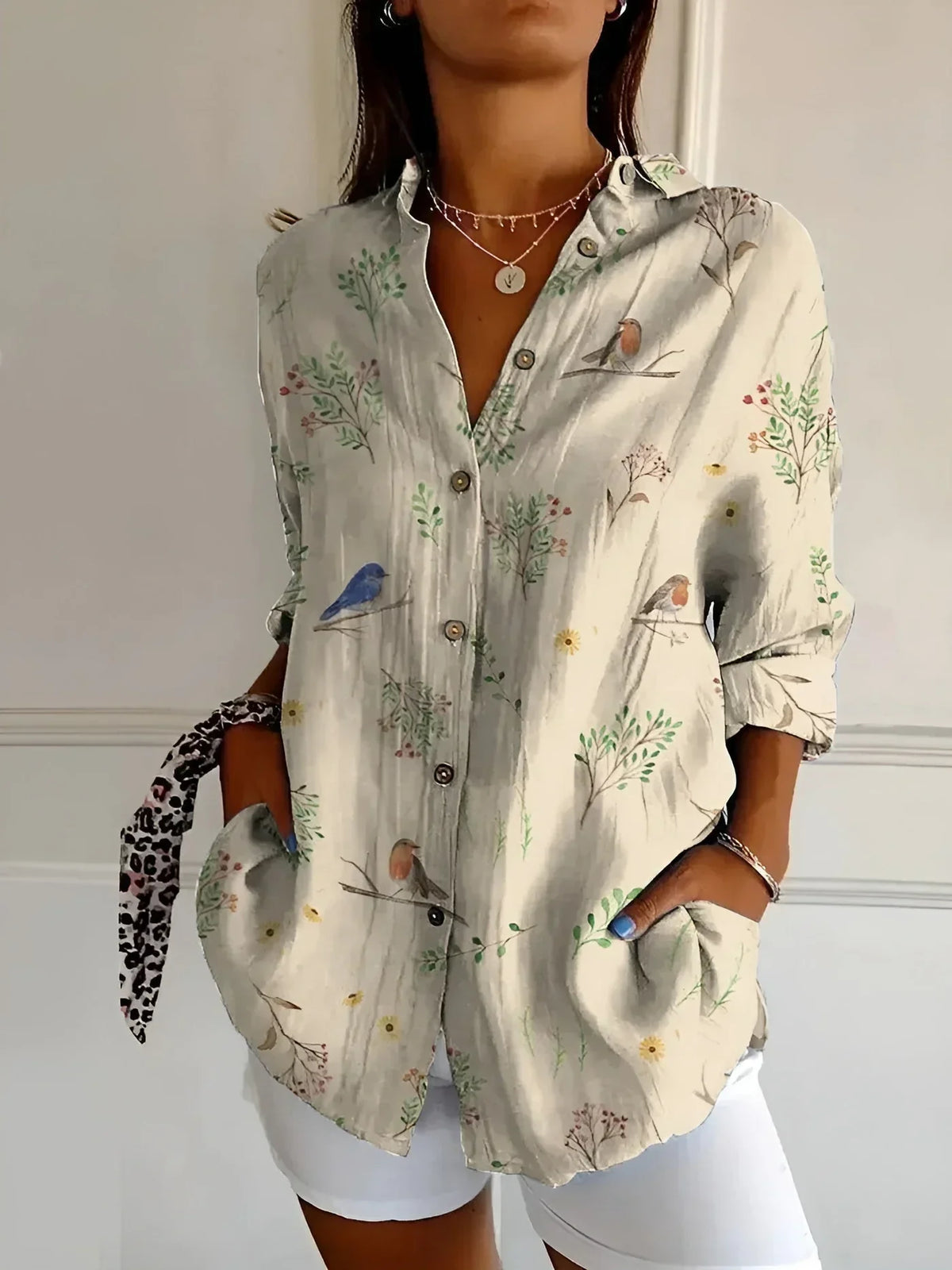 Precious Top | Floral Breeze Button-Up Shirt