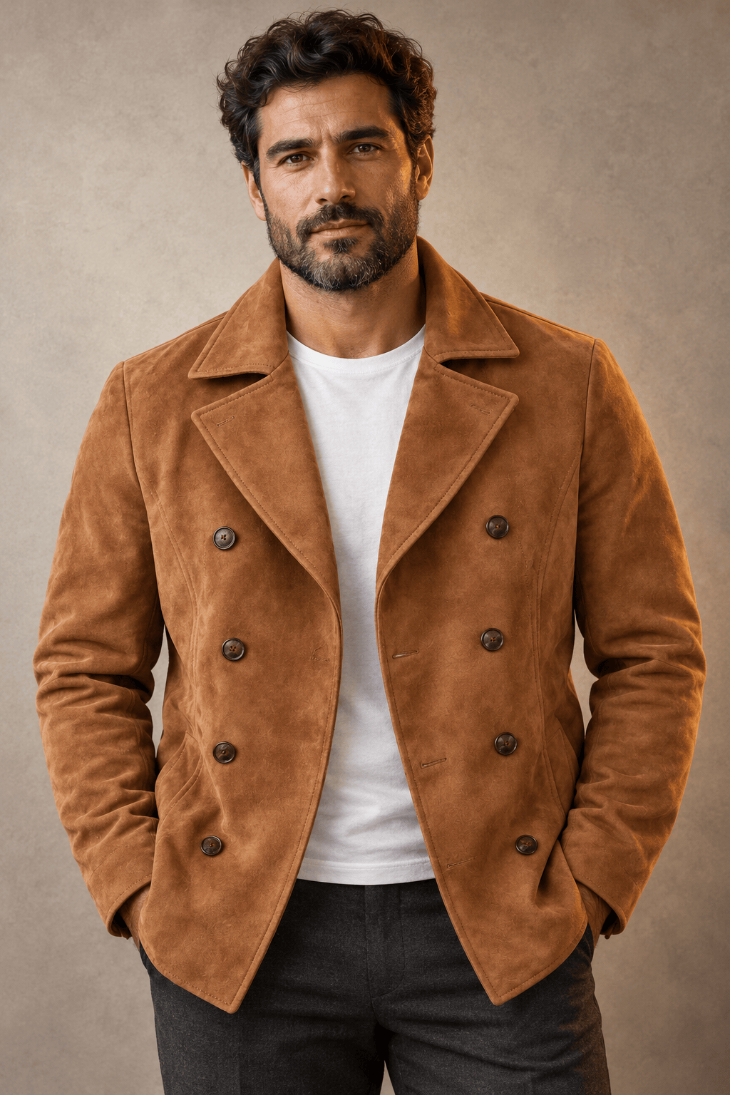 André Ferran Suede Coat