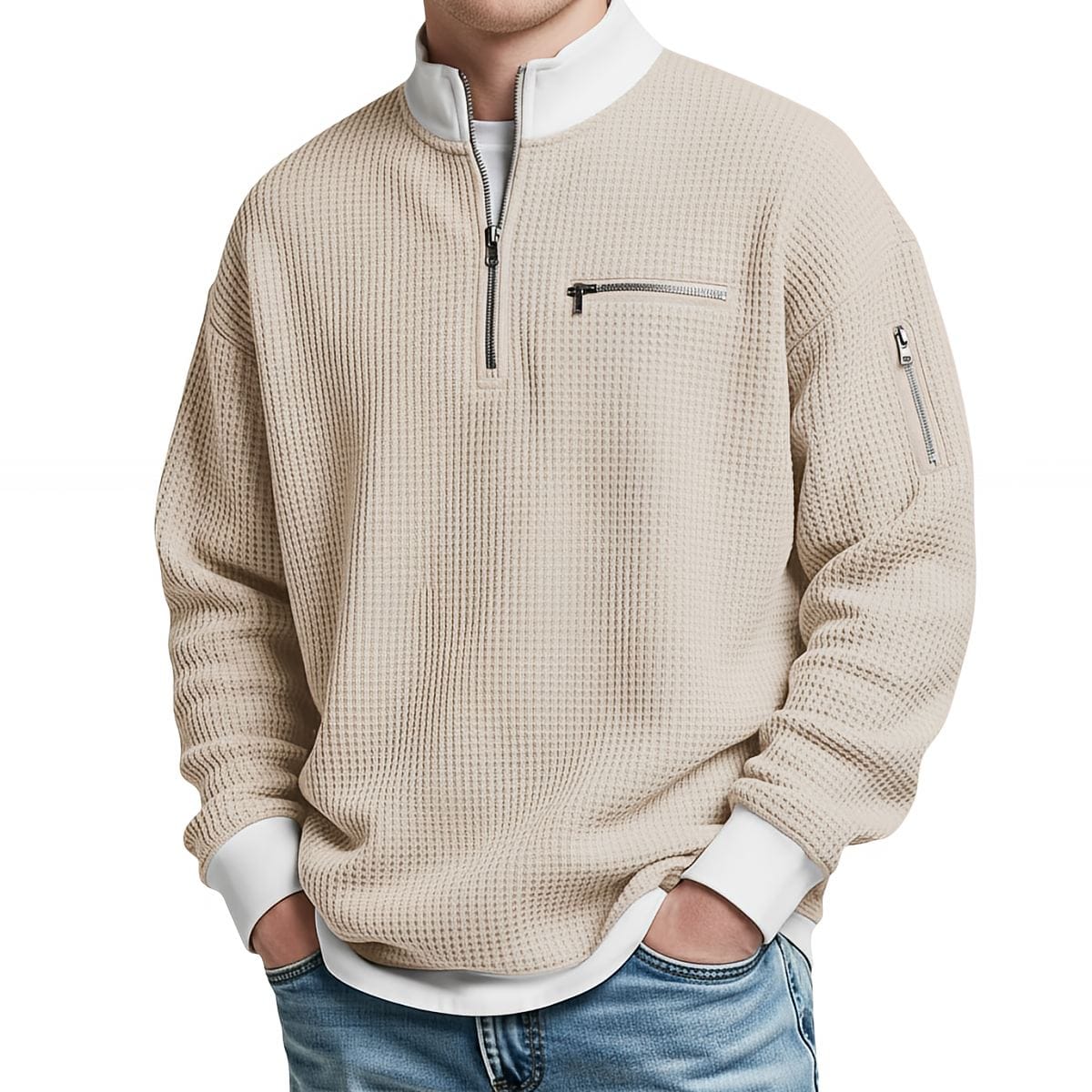 André Ferran Waffle Quarter-Zip