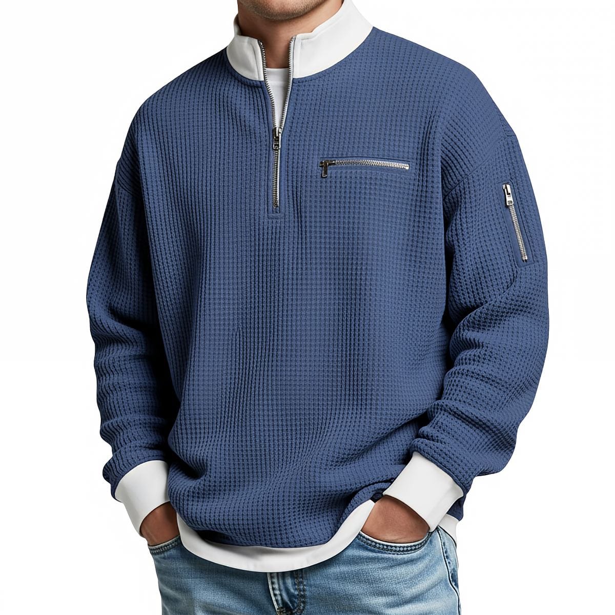 André Ferran Waffle Quarter-Zip