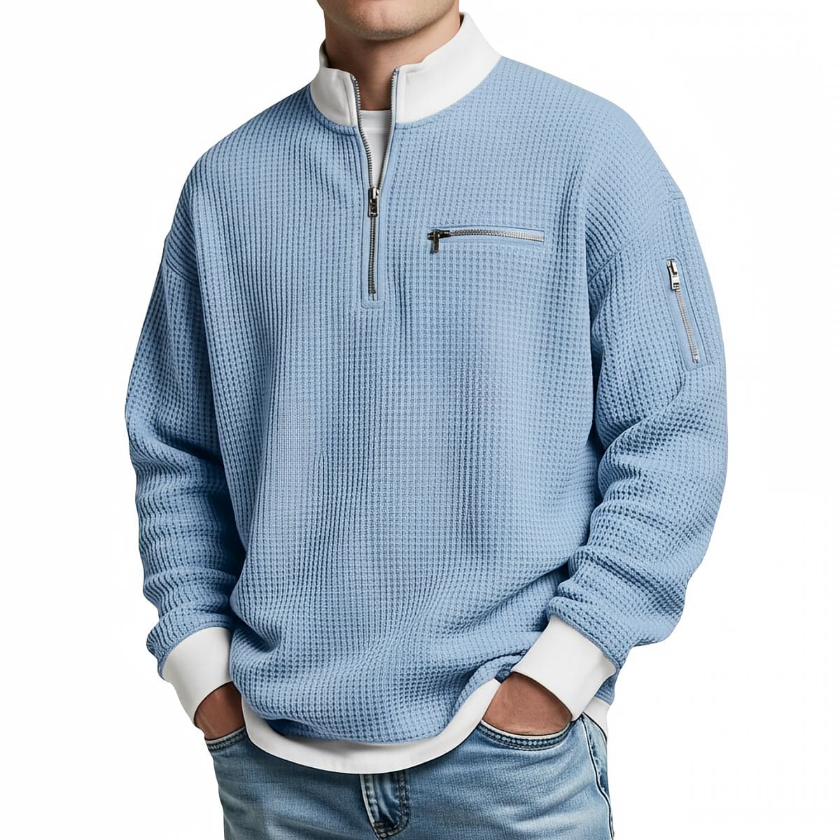 André Ferran Waffle Quarter-Zip