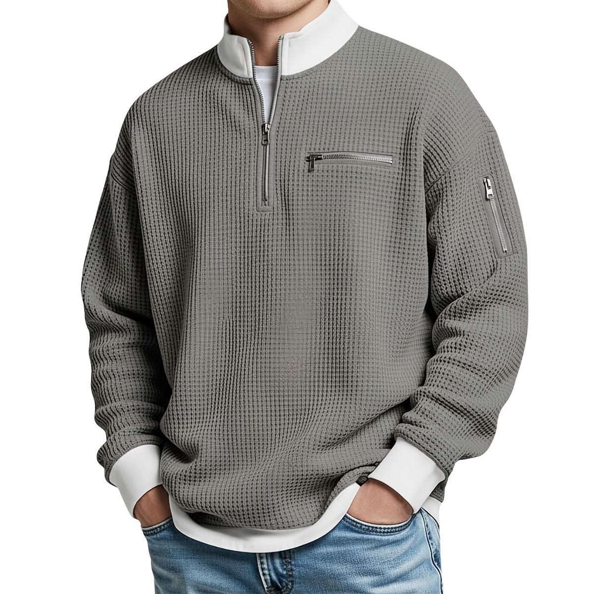 André Ferran Waffle Quarter-Zip