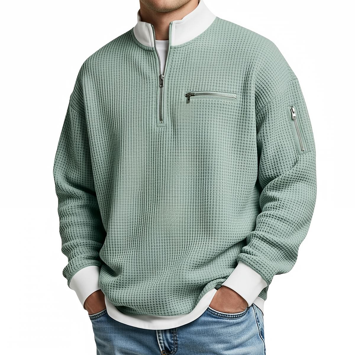 André Ferran Waffle Quarter-Zip