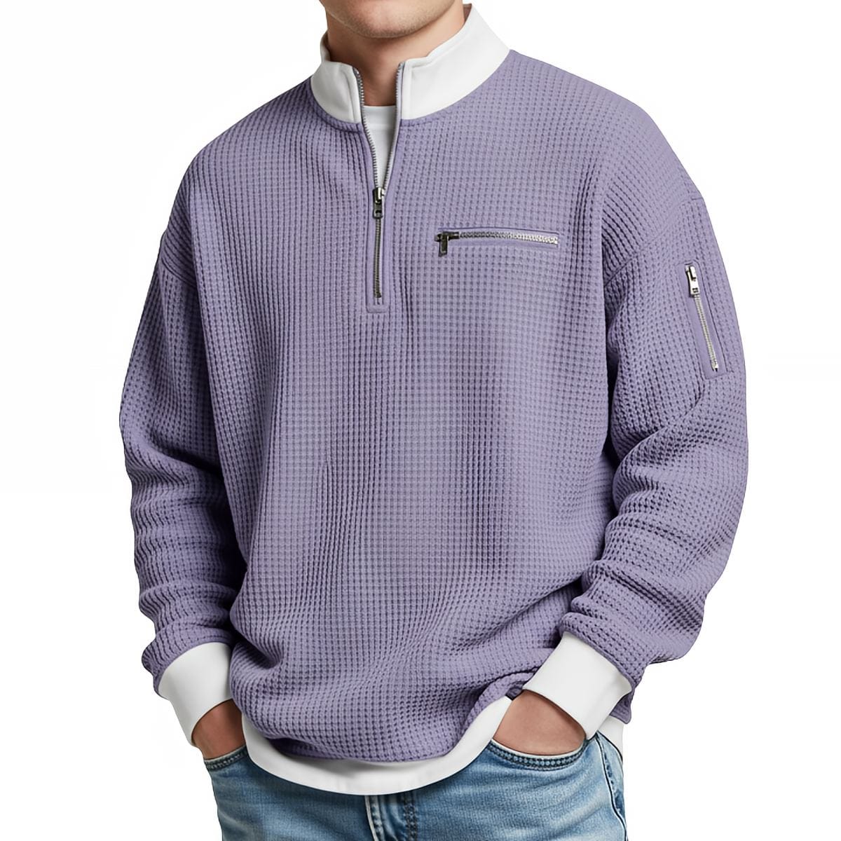André Ferran Waffle Quarter-Zip