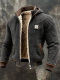 André Ferran Sherpa-Lined Waffle Jacket