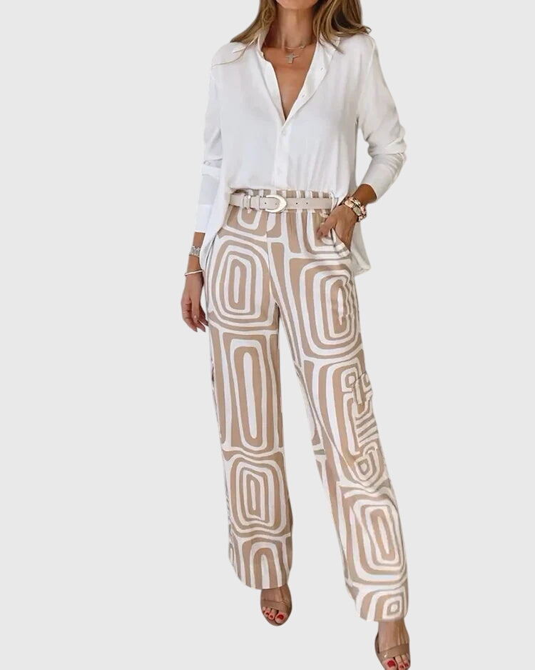 Emilia™ | Stylish Pants + Free Blouse & Belt
