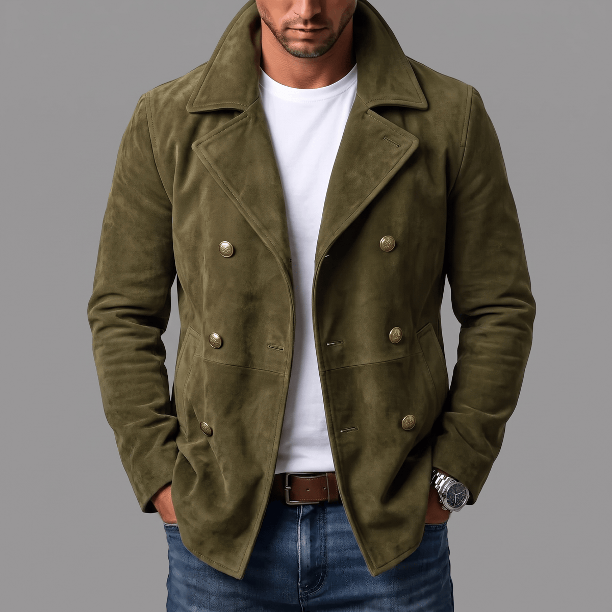 André Ferran Suede Coat