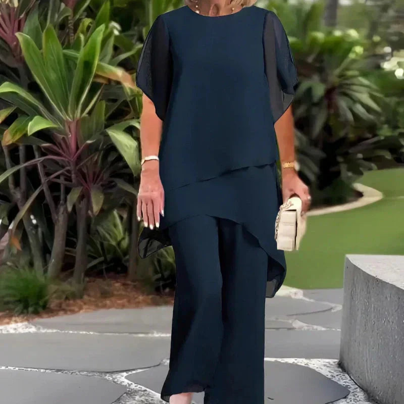 Jorellea™ | Draped Palazzo 2-piece Set